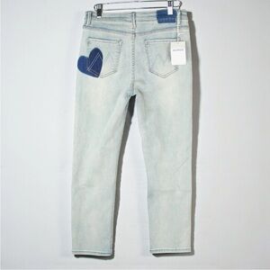 MOTHER Looker Ankle Fray Girl Crush Stretch High Jeans Womens Tag 30 Blue NWT